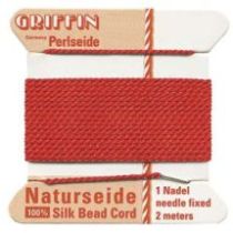 Griffin Natural Silk Bead Cord-Red (No. 7 )