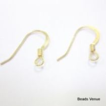 Vermail Gold Earwire/W Coil- Length 16mm