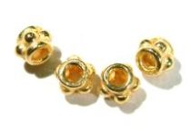 Vermail Gold Spacer Bead 4x3mm