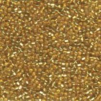 SEED BEAD 11/0 JAPANESE SILVER-LINED SQUARE HL GOLD (61)