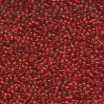 SEED BEAD 11/0 JAPANESE DARK RED SILVER LINED (68)