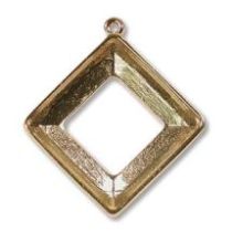  Cosmic Pendant Square Finding w/one ring -20mm Gold Plated