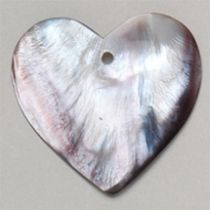 Purple Shell heart 35mm