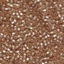 Seed beads size 8 Silver lined Pale Pink Matt (69M)