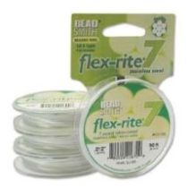 Flexrite Beading wire 7 Strand -- .012 inch - 30 FT. -- Pearl Silver