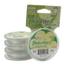 Flexrite Beading wire 7 Strand -- .014inch - 30 FT. -- Pearl Silver