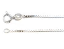  Sterling Silver Box Chain with Clasp -40 cms