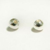  Round Beads -Plain Silver Plated- 2.4MM