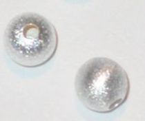  Sterling Silver Brushed Satin Bead Round -4mm