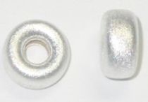  Sterling Silver Brushed Satin Roundel Bead -3mm