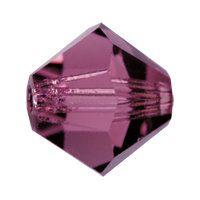 Preciosa® Crystal Bicone Beads Amethyst - 3 mm
