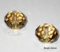 Swarovski  Rondel(5040) Beads -12mm -Crystal Golden Shadow