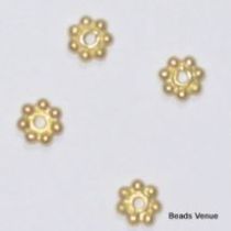 VERMAIL GOLD BEADED SPACER -4 X 1.2 MM 
