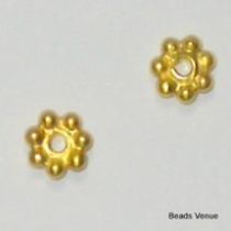 VERMAIL GOLD BEADED SPACER -6 X 1.9 MM 