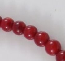  Red Bamboo Coral Round 6-7mm (16