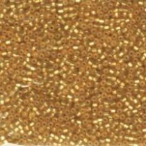 SEED BEAD 11/0 JAPANESE 20GM SILVER-LINED SQUARE HL GOLD MATT 61(M)