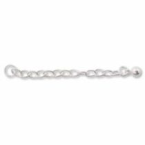 Sterling Silver Extension Chain W/SPILT RING/BEAD (4mm)