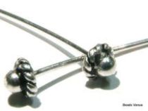 Head Pin With Bead -50mm Wholesale pack -25 pcs.