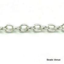 Cable Chain (steel) 3x 2mm Silver Plated 