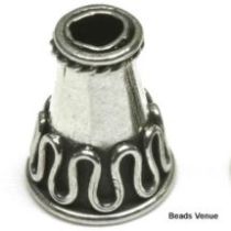 Sterling Silver Cone Bead 11.2 x 8.9mm, Hole 2.8 & 6.5mm