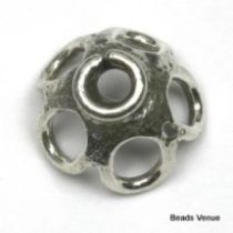 Sterling Silver Bead Cap 7 X 4mm Hole 1 mm
