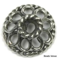 Sterling Silver Bead Cap 9 X 4 mm Hole 1.5 mm