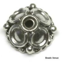 Sterling Silver Bead Cap 8 X 3.9 mm Hole 1.1 mm
