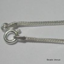  Sterling Silver Foxtail Chain W/Clasp-50 cms. 