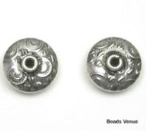 Sterling Silver Flat Disc Bead 12 x 4mm