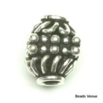 Sterling Silver Bead 9.3mm x 7.7mm