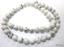  Howlite Natural White Round - 4mm Beads