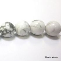  Howlite Natural White Round - 10mm Beads