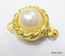  Pearl Clasp Gold Plated