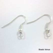  Ear Wire W/Ball & Coil -S/P -Wholesale pack