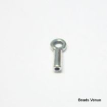 Sterling Silver Crimp End Cap W/Ring-.019ID(.48mm ID)