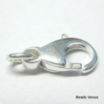 Sterling Silver Parrot Clasp W/Open Ring-13mm