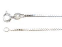  Sterling Silver Box Chain with Clasp -50 cms 