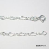  Sterling Silver Diamond Cut Curb Chain W/Clasp-40 Cms.