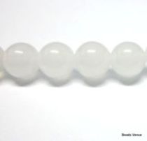  White Jade Round - 8mm -16