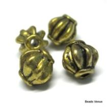  Bali Style Melon Shaped Bead A/G-6x5mm-Wholesale Pack 