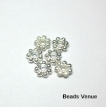  Daisy Spacer Beaded 6mm S/P Wholesale Pack