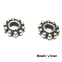 Sterling Silver Daisy Spacer Bead 5x1.4 mm Antique finish -Wholesale Pack