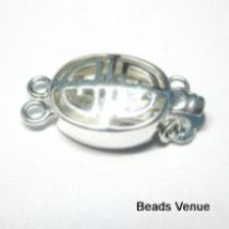 Sterling Silver 2 Strand Push Clasp-12mm