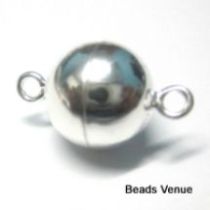 Sterling Silver Ball Magnetic Clasp- 10mm