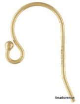 Gold Filled (14k)Sheppard Hook(18mm) with Ball(1.6mm)
