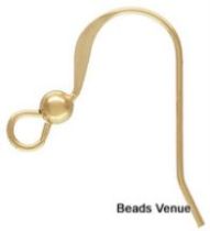  Gold Filled(14k) Earwire 18mm W/ Ball-3mm -Wholesale Pack