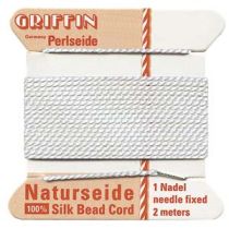 Griffin Natural Silk Bead Cord-White (No. 12 )
