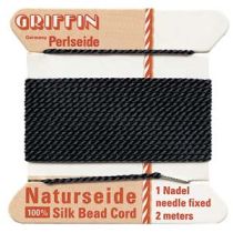 Griffin Natural Silk Bead Cord-Black (No. 12 )
