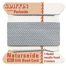 Griffin Natural Silk Bead Cord-Grey (No. 12 )