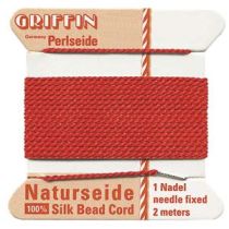 Griffin Natural Silk Bead Cord-Red (No. 12 )